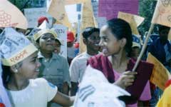 Photo of children marching to support Garware Balbhavan