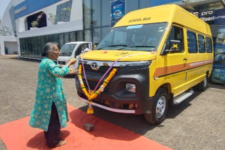 School on Wheels - a vehicle equipped with educational instruments, toys and books